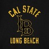 Women's California State University Long Beach Large Cap Sleeve Baby Rib Crop Top Black - 3 of 4