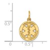 Black Bow Jewelry 14k Yellow Gold Emergency Medical Technician Disk Charm, 13mm - 4 of 4