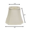 Vynxaria Slant Cut Corner Square Bell Lampshades, 7.5"x12"x10" White - 4 of 4