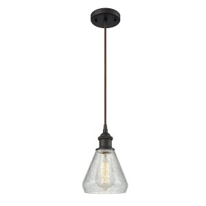 Conesus - 1 Light Cord Hung Mini Pendant In Industrial Style-10 Inches Tall and 6 Inches Wide - 1 of 1