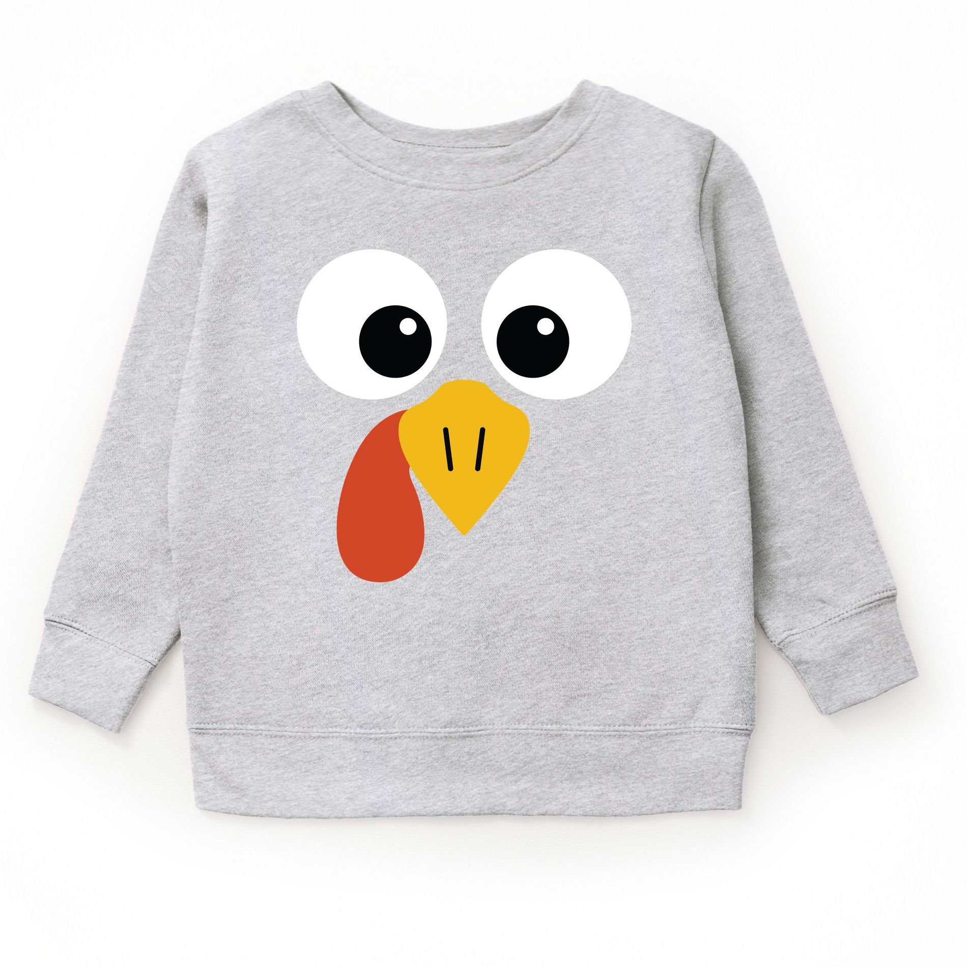 Turkey Face Big Eyes - Kids Toddler Sweatshirt and Kids Youth Sweatshirt