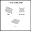 Sapphtopaz 4 Piece Bedding Comforter Set Reversible Ruffle Quilted Quilt Set with Embroidery Decoration Throw Pillow - 2 of 4