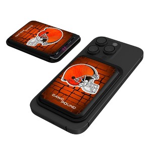 NFL AFC Teams Brick Wall Black Magnetic Credit Card Wallet - 1 of 3