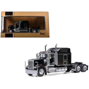 1990 Kenworth W900 Truck Tractor Black 1/64 Diecast Model by IXO