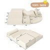 NAYSAYE Soft Climb and Crawl Playset 6 in 1 Indoor Playground Equipment for Kids Active Play, Beige, 25.83"*21.33"*17" - 2 of 4