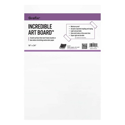Grafix Lightweight White Foam Core Art Board, 16" x 24"