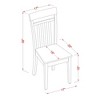 East West Furniture,Capri slat back kitche dining Chair with wood Seat, Set of 2 - 3 of 3