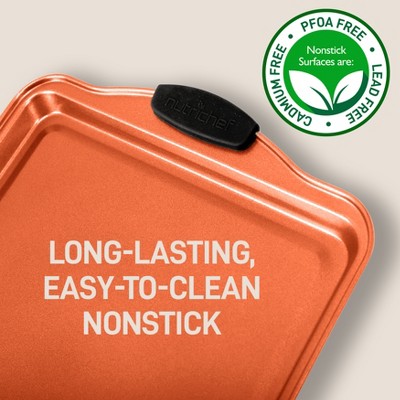 NutriChef 5-Piece Copper Nonstick Carbon Steel Baking Pan Set