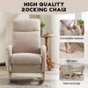 NicBex Accent Rocking Chair,Teddy Nursery Glider Rocker with Side Pocket,Comfy Armchair with Extendable Footrest,Headrest for Living Room - 4 of 4
