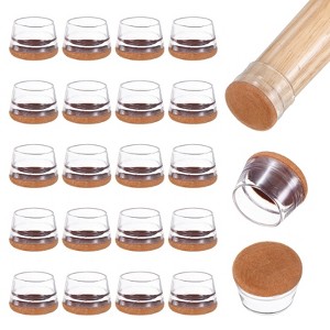 Unique Bargains Silicone Cups Round Felt Furniture Pads for Hardwood Floors 24 Pcs - 1 of 4