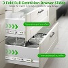Full Extension Drawer Slides Rails, 12/14/16 Inch Drawer Slides 100LB Capacity, Heavy Duty Full Extension Ball Bearing - 3 of 4