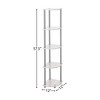 Furinno 2 PCS 5-Tier Decorative Bookshelf Open Multipurpose Shelves Corner Display Rack,French Oak/Black - 3 of 4