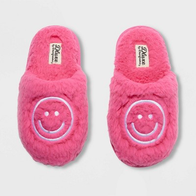 dluxe by dearfoams Kids' Happy Face Slide Slippers
