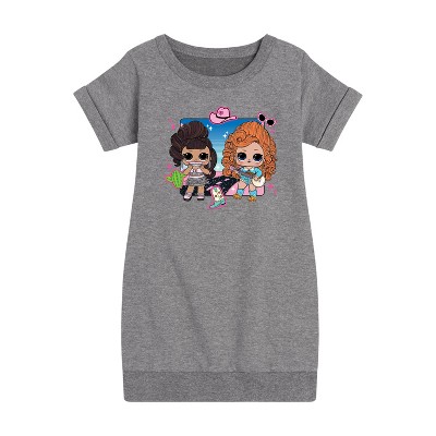 - Lol Surprise! - Nashville And Bluegrass Queen Graphic Short Sleeve Fleece Dress