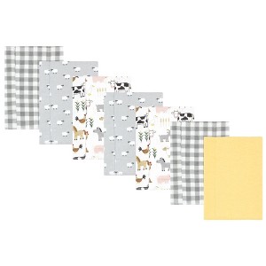 Luvable Friends Hudson Baby Flannel Burp Cloths 7pk Set - 1 of 2