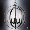 Urban Ambiance Luxury Luxe Industrial Chandelier,  18-3/8"H x 16"W,  Olde Bronze Finish, UHP2324 - 3 of 4