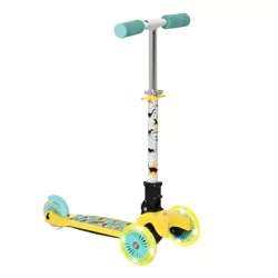 Aosom Kick Scooter for Kids, Foldable Children's Scooter with 3 Wheels, Adjustable Height, and Flashing LED for Boys and Girls
