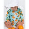 RuffleButts Baby Girls Orange You The Sweetest Long Sleeve UPF50+ One Piece Rash Guard - 4 of 4