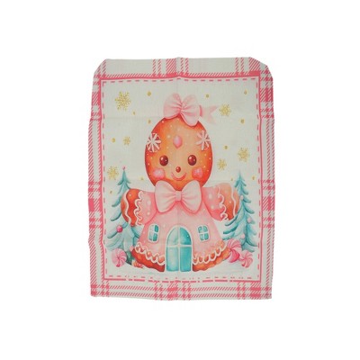 Unique Bargains Dining Chair Slipcovers Faux Linen Pink 22.44 " x 18.11 " 1 Pcs