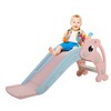 VYNXARIA 2-in-1 Pink Self - Standing Extra - Long Toddler Slide with Basketball Hoop and Ball - 2 of 4
