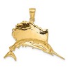 Black Bow Jewelry 14k Yellow Gold Large Polished Sailfish Pendant - 3 of 4