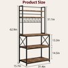 Kitchen Bakers Rack, Microwave Oven Stand with Large Storage, Industrial Coffee Bar Station, 5-Tier Kitchen Utility Storage Shelf - 3 of 4