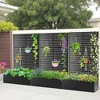TUYOHW Metal Planter Box with Trellis, Metal Raised Garden Bed with Trellis, Garden Box for Climbing Plants, Flower - 3 of 4