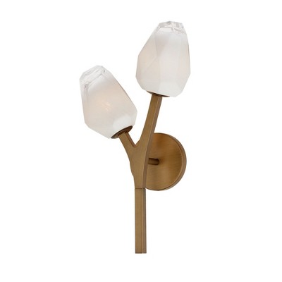 ET2 Lighting Blossom 2 - Light Wall Light in  Natural Aged Brass