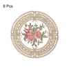 Unique Bargains Polyester Floral Pattern Vintage Lace Absorbent Coasters - 3 of 4