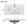 Mshliw 36" Traditional Bathroom Vanity with Ceramic Sink, Solid Wood Frame, Freestanding Cabinet with 2 Soft Close Doors and 4 Storage Drawers - 3 of 4