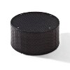 Catalina Outdoor Round Wicker Coffee Table - Brown - Crosley: UV & Weather-Resistant, No Assembly Required - 3 of 4