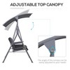 CAVINAS 2-Seat Porch Swing with Stand,Patio Swings with Canopy,Pivot Storage Table,2 Cup Holders,Cushions,Outdoor Swing for Poolside,Garden - 4 of 4