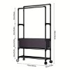 Freestanding Garment Rack with Storage Baskets and Wheels, Heavy Duty Metal Coat Rack Organizer with Shoe Shelf for Entryway, Bedroom, Closet - 2 of 4