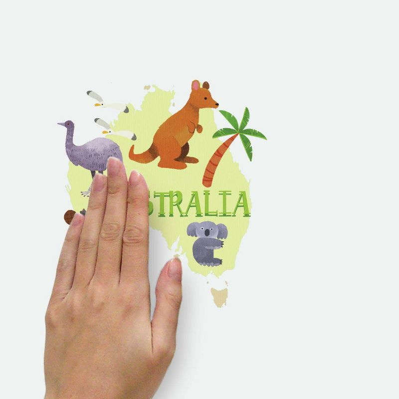 RoomMates Kids&#39; World Map Peel and Stick Giant Wall Decal, 5 of 7