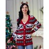 Women's Ugly Christmas Cardigans Button Down Open Front Knit Pullover Holiday Vacation Long Sleeve Cardigan Sweaters - 2 of 4