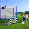 HFYee 12/14/16FT Dual-Color Trampoline Curved Safety Pole & Enclosure Net for Ages 8+ for Family Play - 3 of 4