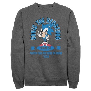Mens Sonic the Hedgehog Faster Than the Speed of Sound Sweatshirt - 1 of 4