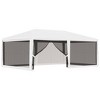 vidaXL Party Tent with 4 Mesh Sidewalls 13.1'x19.7' White - 2 of 4