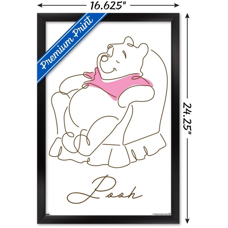 Trends International Disney Simple Moments Line Art - Pooh Framed Wall Poster Prints, 3 of 7