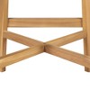 vidaXL Bar Chair Set of 2 Brown Solid acacia wood Standard Footrest - 4 of 4