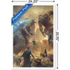 Trends International Justice League vs. Godzilla vs. Kong - Street Battle Framed Wall Poster Prints - 3 of 4
