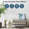 Americanflat 16"x16" Abstract Marble Design Throw Pillow with Premium Polyester - White and Blue - 2 of 4