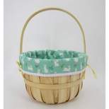 12" Chipwood with Liner Easter Basket Bunny and Flower Pattern - Spritz™