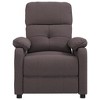vidaXL Massage Recliner Chair Dark Brown Fabric - 3 of 4