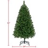 Yaheetech 4.5Ft/6Ft/7.5Ft/9Ft/12Ft Pre-lit Spruce Artificial Christmas Tree with 150 Incandescent Warm White Lights - 3 of 4