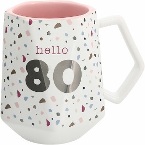 Pavilion Gift Company - Hello 80 - 17 oz Geometric Cup - Drinkware - 1 of 4
