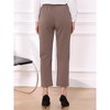 INSPIRE CHIC Women's High Waist Elastic Back Two Slant Pockets Office Work Ankle Pants - 4 of 4