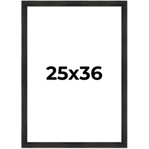 PosterPalooza | 25x36 Wide Barnwood Picture Frame, UV Acrylic, 6 Finishes - Grey, Brown, White, and Black - 1 of 4