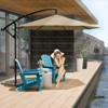FONTOI 360° Rotation Outdoor Umbrella with Crank Handle, Rectangular Market Umbrella with 8 Ribs for Patio, Backyard, Brown, 114.17"*81.49"*114.17" - 2 of 3
