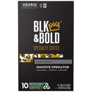 BLK & Bold Smoove Operator Dark Roast Blend Keurig K-Cup Pods Caramel, Toffee, Creamy 4 oz - 1 of 1